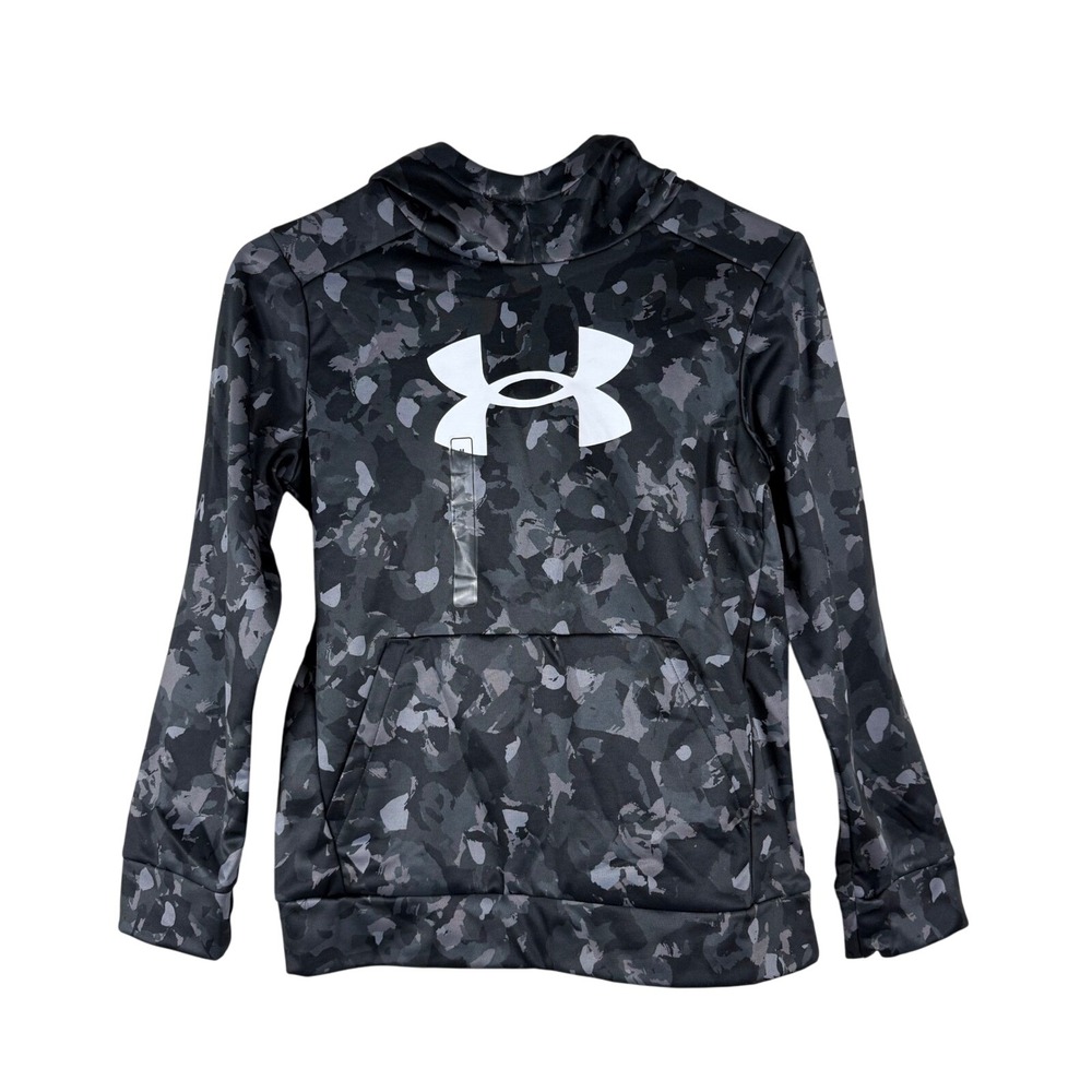 Under Armour UA Boys Fleece Black‎ Camo Pullover Hoodie YM Youth Medium NEW